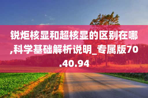 锐炬核显和超核显的区别在哪,科学基础解析说明_专属版70.40.94