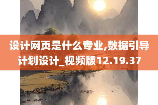 设计网页是什么专业,数据引导计划设计_视频版12.19.37