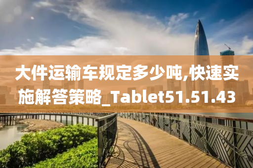 大件运输车规定多少吨,快速实施解答策略_Tablet51.51.43