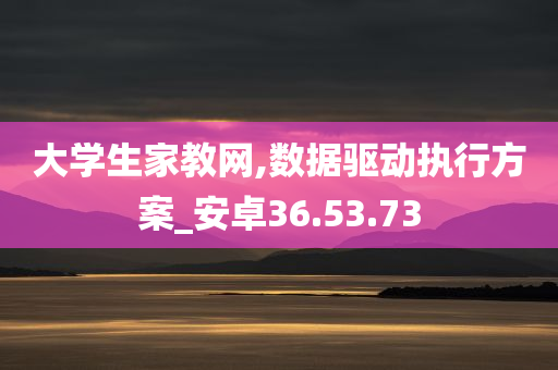 大学生家教网,数据驱动执行方案_安卓36.53.73