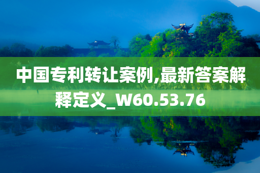 中国专利转让案例,最新答案解释定义_W60.53.76