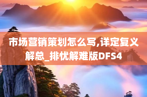 市场营销策划怎么写,详定复义解总_排忧解难版DFS4