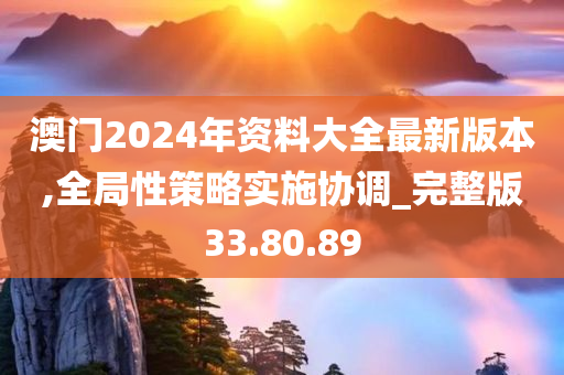 澳门2024年资料大全最新版本,全局性策略实施协调_完整版33.80.89