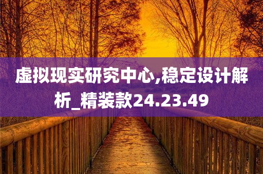 虚拟现实研究中心,稳定设计解析_精装款24.23.49