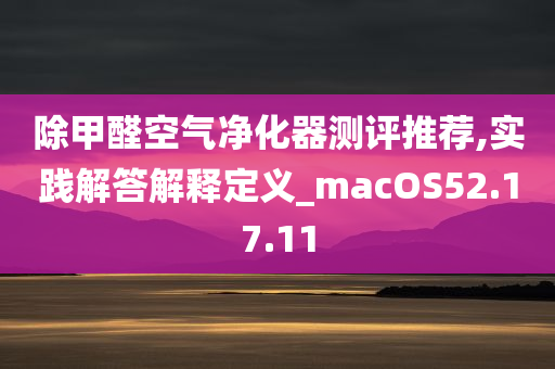 除甲醛空气净化器测评推荐,实践解答解释定义_macOS52.17.11