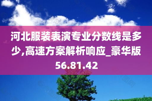 河北服装表演专业分数线是多少,高速方案解析响应_豪华版56.81.42