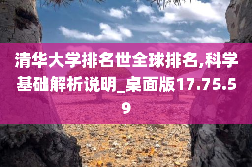 清华大学排名世全球排名,科学基础解析说明_桌面版17.75.59