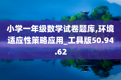 小学一年级数学试卷题库,环境适应性策略应用_工具版50.94.62