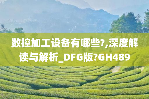 数控加工设备有哪些?,深度解读与解析_DFG版?GH489