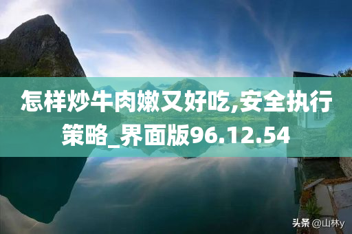 怎样炒牛肉嫩又好吃,安全执行策略_界面版96.12.54