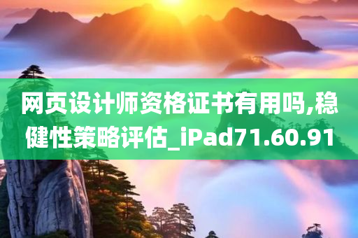 网页设计师资格证书有用吗,稳健性策略评估_iPad71.60.91