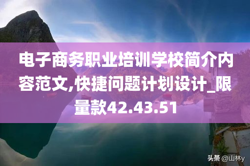 电子商务职业培训学校简介内容范文,快捷问题计划设计_限量款42.43.51