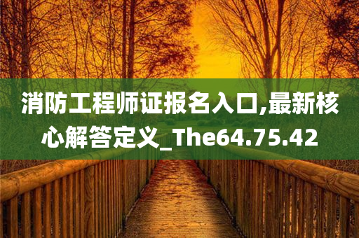 消防工程师证报名入口,最新核心解答定义_The64.75.42