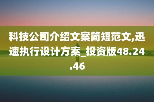 科技公司介绍文案简短范文,迅速执行设计方案_投资版48.24.46