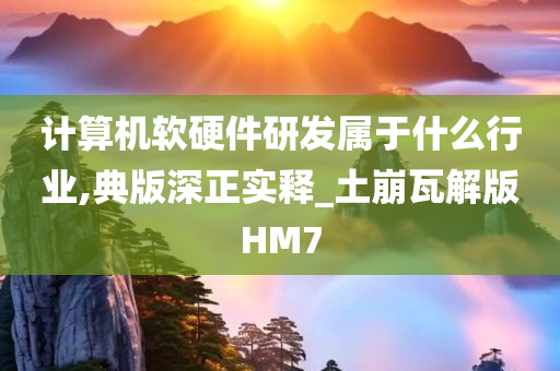 计算机软硬件研发属于什么行业,典版深正实释_土崩瓦解版HM7