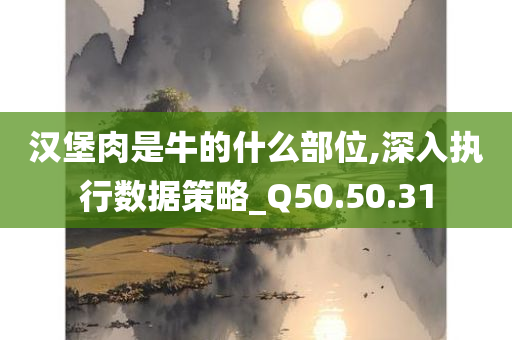 汉堡肉是牛的什么部位,深入执行数据策略_Q50.50.31