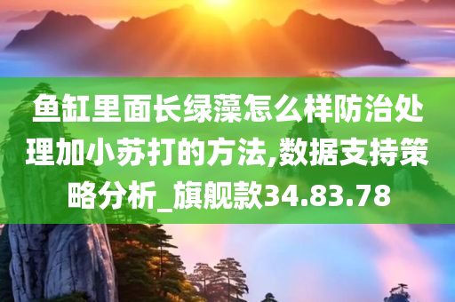 鱼缸里面长绿藻怎么样防治处理加小苏打的方法,数据支持策略分析_旗舰款34.83.78