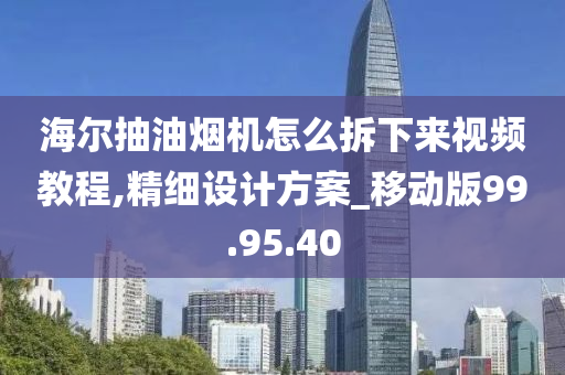 海尔抽油烟机怎么拆下来视频教程,精细设计方案_移动版99.95.40