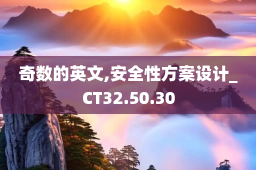 奇数的英文,安全性方案设计_CT32.50.30