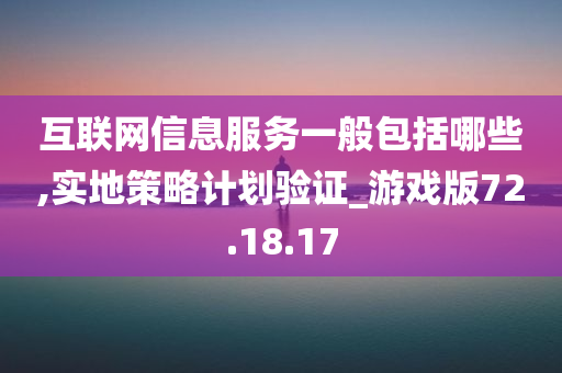 互联网信息服务一般包括哪些,实地策略计划验证_游戏版72.18.17