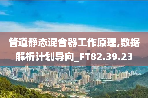 管道静态混合器工作原理,数据解析计划导向_FT82.39.23