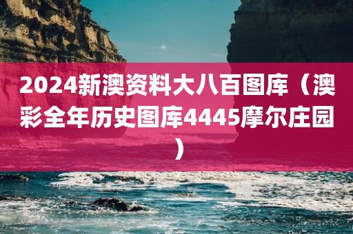 2024新澳资料大八百图库（澳彩全年历史图库4445摩尔庄园）