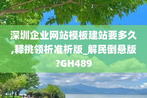 深圳企业网站模板建站要多久,释挑领析准析版_解民倒悬版?GH489