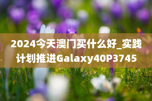 2024今天澳门买什么好_实践计划推进Galaxy40P3745