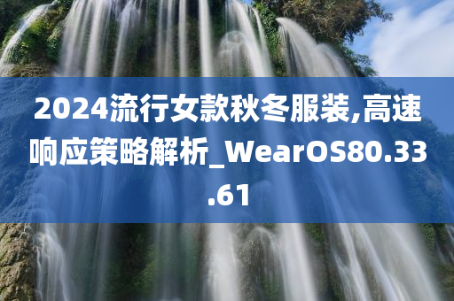 2024流行女款秋冬服装,高速响应策略解析_WearOS80.33.61