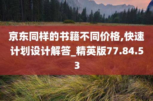 京东同样的书籍不同价格,快速计划设计解答_精英版77.84.53