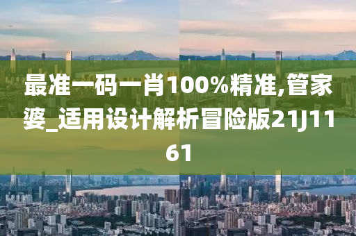 最准一码一肖100%精准,管家婆_适用设计解析冒险版21J1161