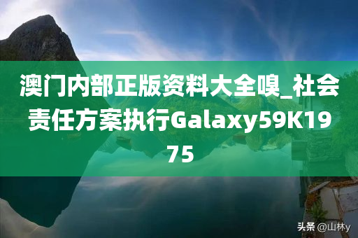 澳门内部正版资料大全嗅_社会责任方案执行Galaxy59K1975