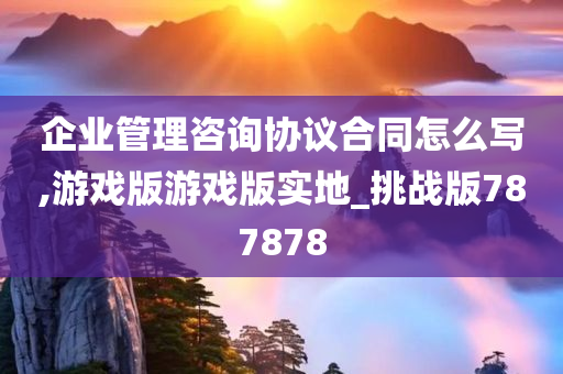 企业管理咨询协议合同怎么写,游戏版游戏版实地_挑战版787878