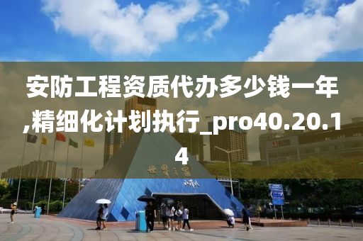 安防工程资质代办多少钱一年,精细化计划执行_pro40.20.14