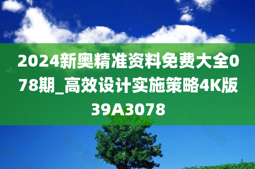 2024新奥精准资料免费大全078期_高效设计实施策略4K版39A3078