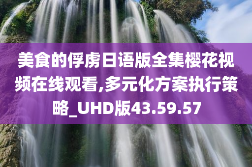 美食的俘虏日语版全集樱花视频在线观看,多元化方案执行策略_UHD版43.59.57