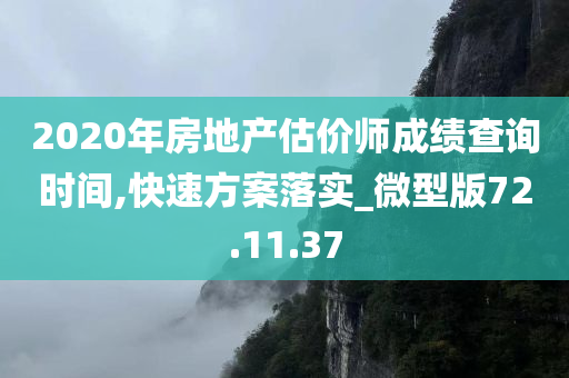 2020年房地产估价师成绩查询时间,快速方案落实_微型版72.11.37