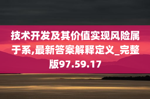 技术开发及其价值实现风险属于系,最新答案解释定义_完整版97.59.17