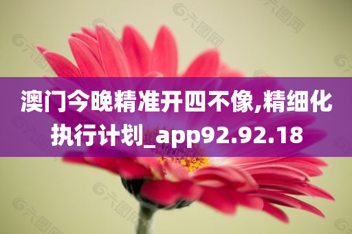 澳门今晚精准开四不像,精细化执行计划_app92.92.18