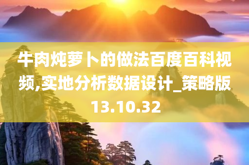 牛肉炖萝卜的做法百度百科视频,实地分析数据设计_策略版13.10.32