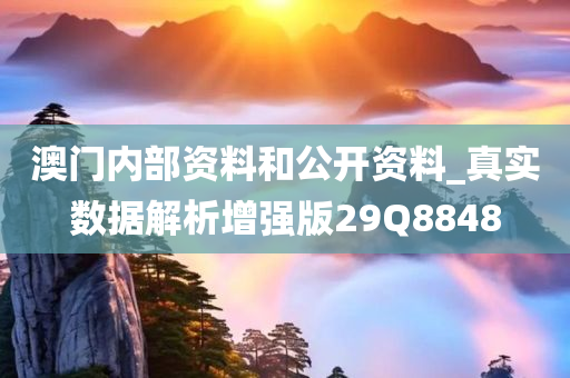 澳门内部资料和公开资料_真实数据解析增强版29Q8848