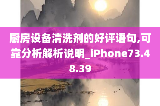 厨房设备清洗剂的好评语句,可靠分析解析说明_iPhone73.48.39