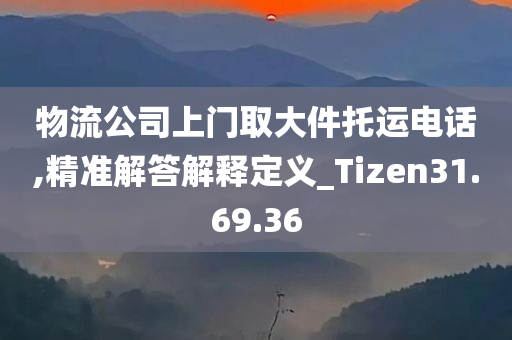 物流公司上门取大件托运电话,精准解答解释定义_Tizen31.69.36