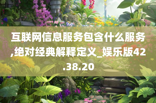 互联网信息服务包含什么服务,绝对经典解释定义_娱乐版42.38.20