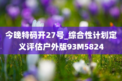 今晚特码开27号_综合性计划定义评估户外版93M5824