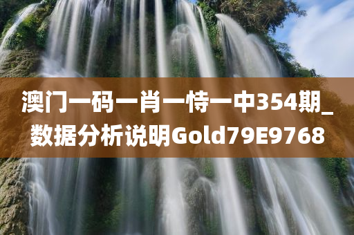 澳门一码一肖一恃一中354期_数据分析说明Gold79E9768