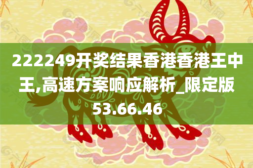 222249开奖结果香港香港王中王,高速方案响应解析_限定版53.66.46