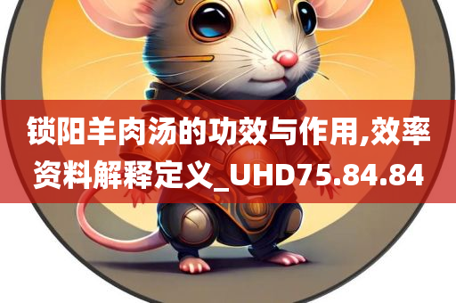 锁阳羊肉汤的功效与作用,效率资料解释定义_UHD75.84.84