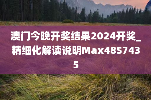 澳门今晚开奖结果2024开奖_精细化解读说明Max48S7435