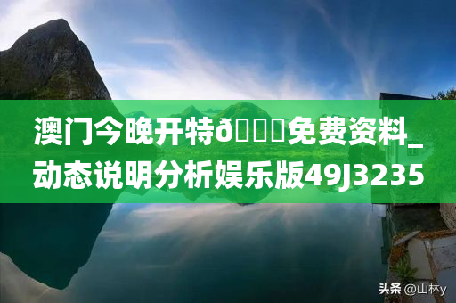 澳门今晚开特🐎免费资料_动态说明分析娱乐版49J3235